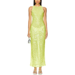 Lovers And Friends 'Erin' Green Sequin Embellished Maxi Dress Size S